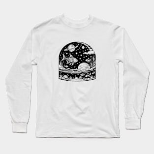 Fish Swim in Galaxy Aquarium Long Sleeve T-Shirt